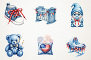 4th of July Blue Baby Nursery Clipar, a Seasonal Illustration by RobertsArt (Thumbnail 7 of 7)