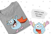 Kids Patterns & Alphabets - Monsters, a Pattern Graphic by Pixavics (Thumbnail 4 of 7)