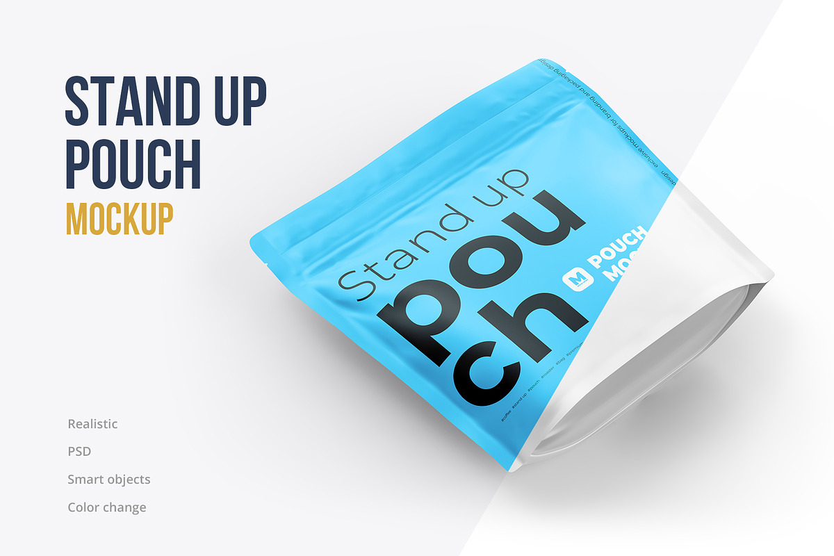 4 PSD Stand-up Pouch Mockup (square), a Cups & Container Mockup by easymock (Photo 5 of 11)