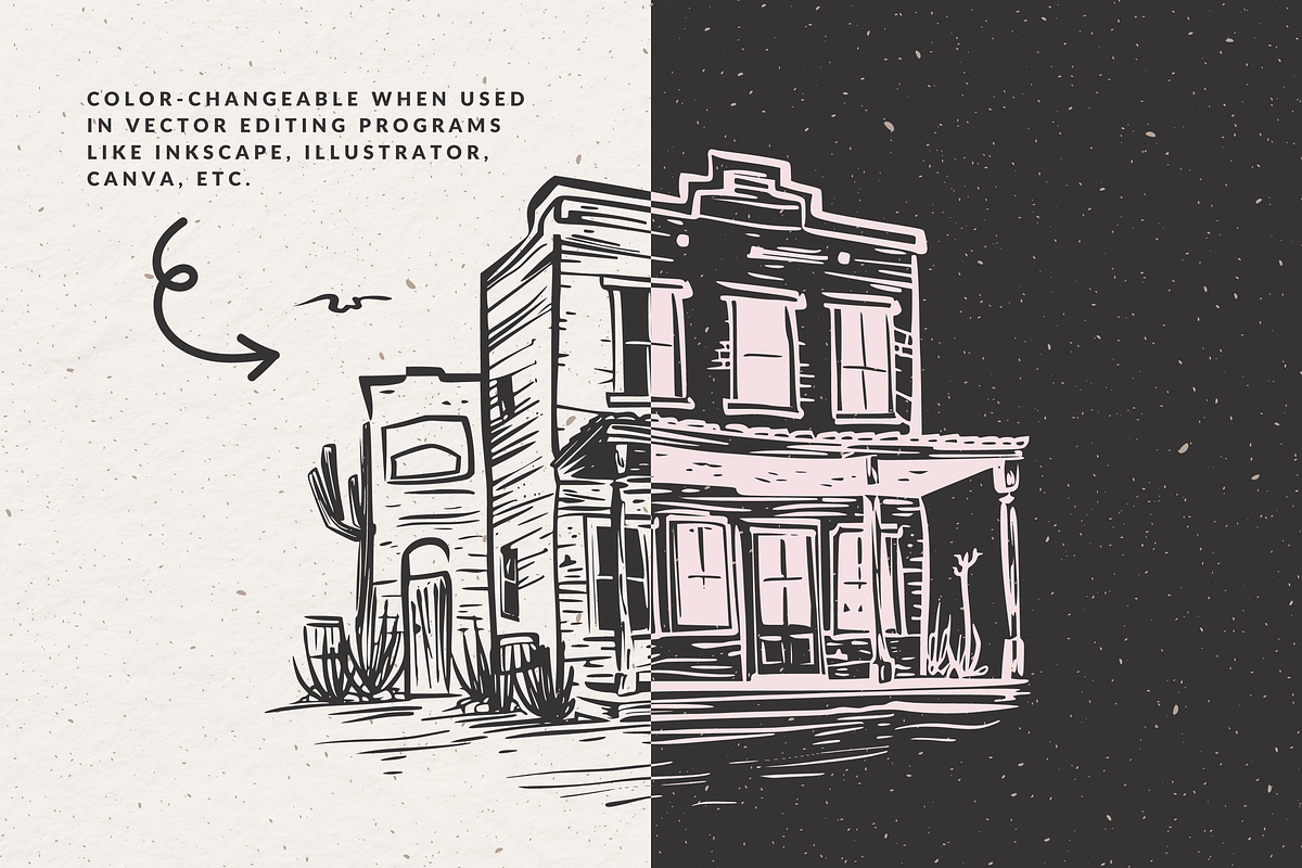 Wild West Vector Illustration Set, an Object Illustration by The October Creative (Photo 4 of 6)