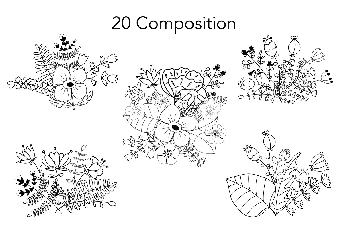 Lovely Floral Doodles, a Brush Add-On by Sense Library (Photo 6 of 30)