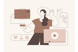 Filming with smartphone isolated, a Person Illustration by Visual Generation