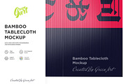 Bamboo Tablecloth Mockup - Top View, a Mockup by Green Art (Thumbnail 5 of 5)