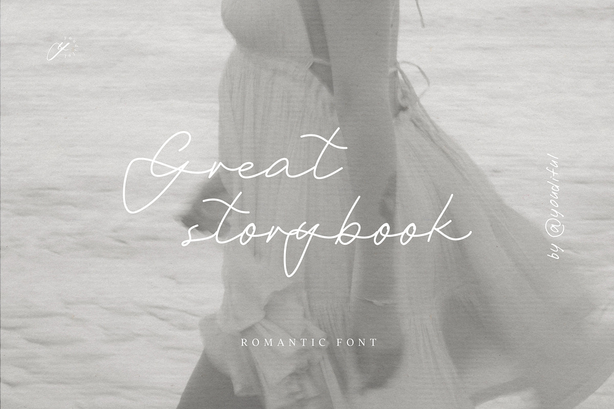 Great Storybook romantic font, a Handwritten Font by youdiful creation (Photo 1 of 3)