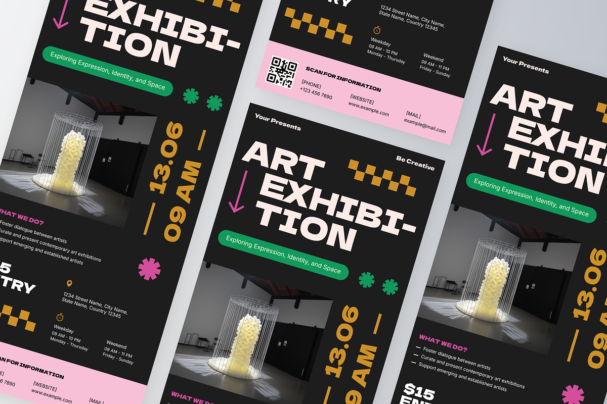 Art Exhibition Roll Up Banner, a Print Template by Annora Studio (Photo 6 of 6)