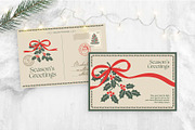 Christmas Vintage Travel Postcard, a Card Template by BrandPacks (Thumbnail 1 of 5)