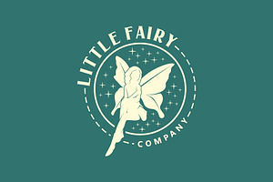 Cute Little Fairy Elf Logo, a Branding & Logo Template by Atlantis X Nurman Arbai
