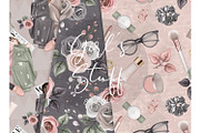 Fashion digital paper, makeup papers, a Pattern Graphic by Collart Studio (Thumbnail 2 of 6)