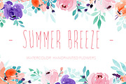 Summer Breeze - Watercolor flowers, an Illustration by MariePierLaf (Thumbnail 1 of 5)