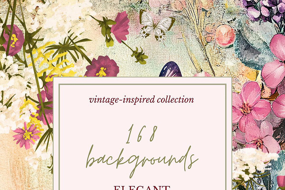 Floral Distressed Backgrounds, a Decorative Illustration by pictures for you (Photo 1 of 36)