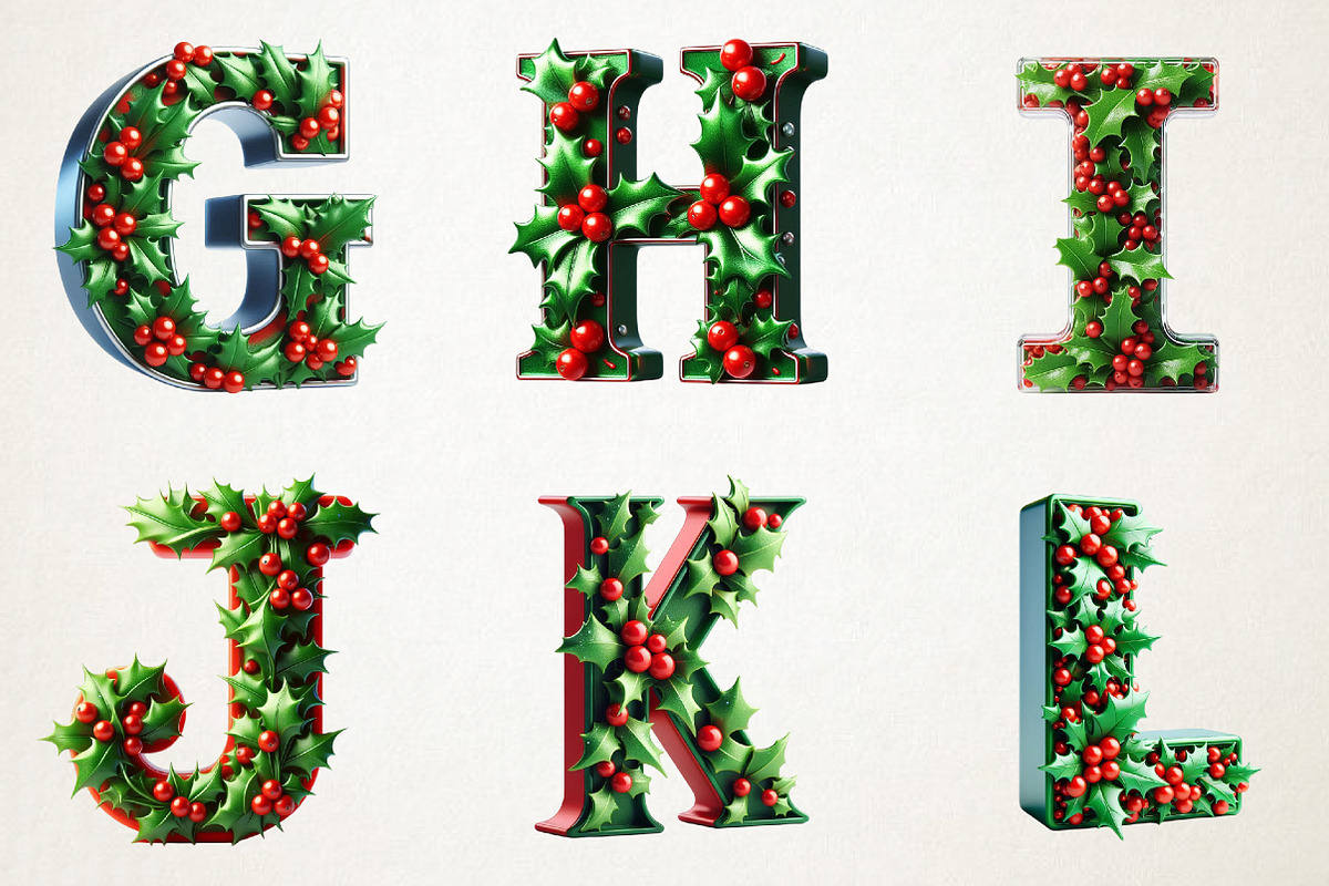Christmas Cheer Alphabet Bundle, an Illustration by RobertsArt (Photo 3 of 7)