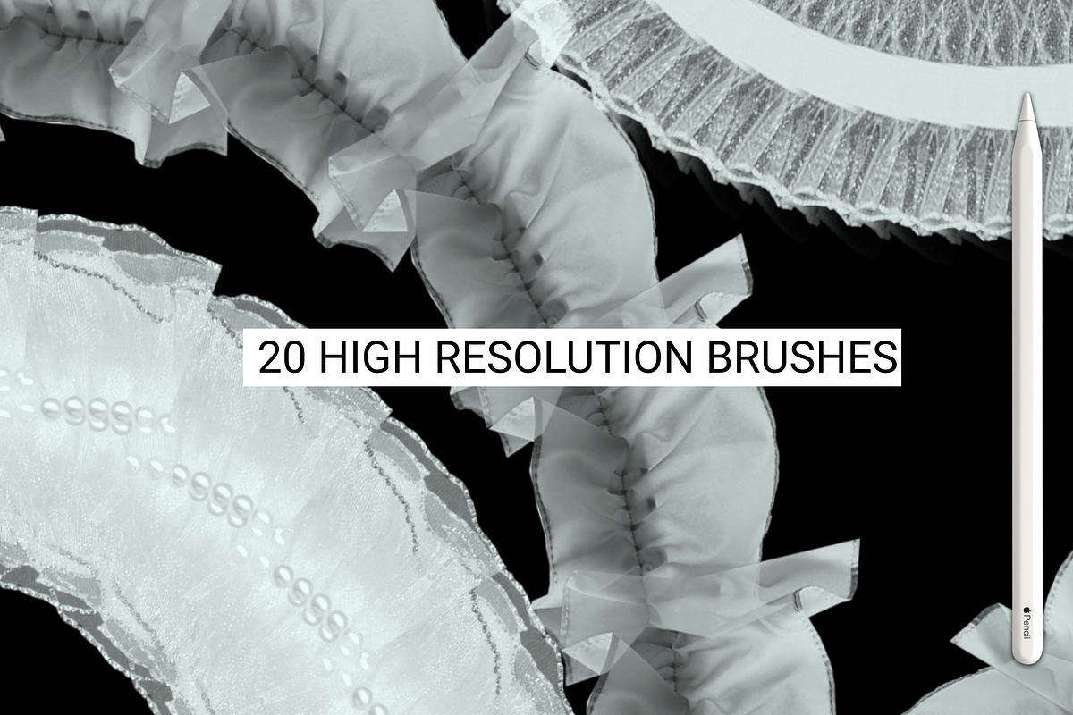 20 Ribbons brushes Procreate, a Brush Add-On by Graphics Resources (Photo 5 of 6)