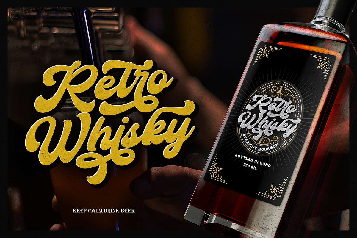 Youthead - Retro Bold Script, a Script Font by Namara Creative Studio (Photo 4 of 13)