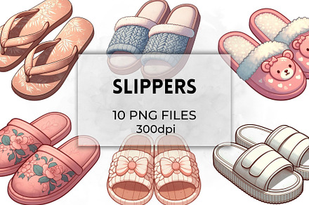 Slippers Clipart Collection, a Person Illustration by QM_ART