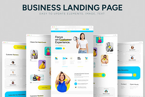 Business Landing Page UI Layout, an UI Kit Template by CreativeShaper