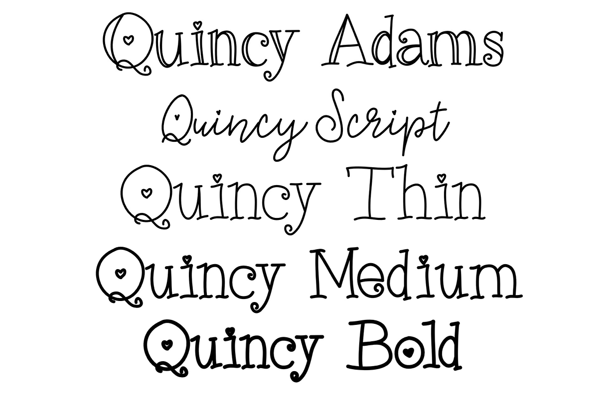 Quincy Adams - A Sweet Font Family preview 5