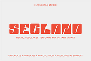 Seglano — Heavy Modular Display Type, a Sans Serif Font by Elyas Beria Studio (Thumbnail 1 of 20)