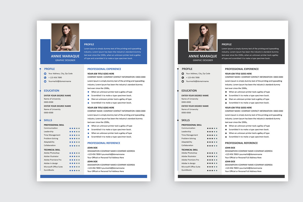 Modern Resume Template, a Resume Template by Annudesign (Photo 3 of 4)