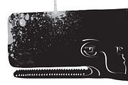 Folk Art Whale Illustration, an Animal Illustration by Digital Art Downloads (Thumbnail 3 of 3)
