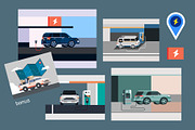 Electric Car Illustrations, a Transportation Illustration by Firowerk (Thumbnail 4 of 4)
