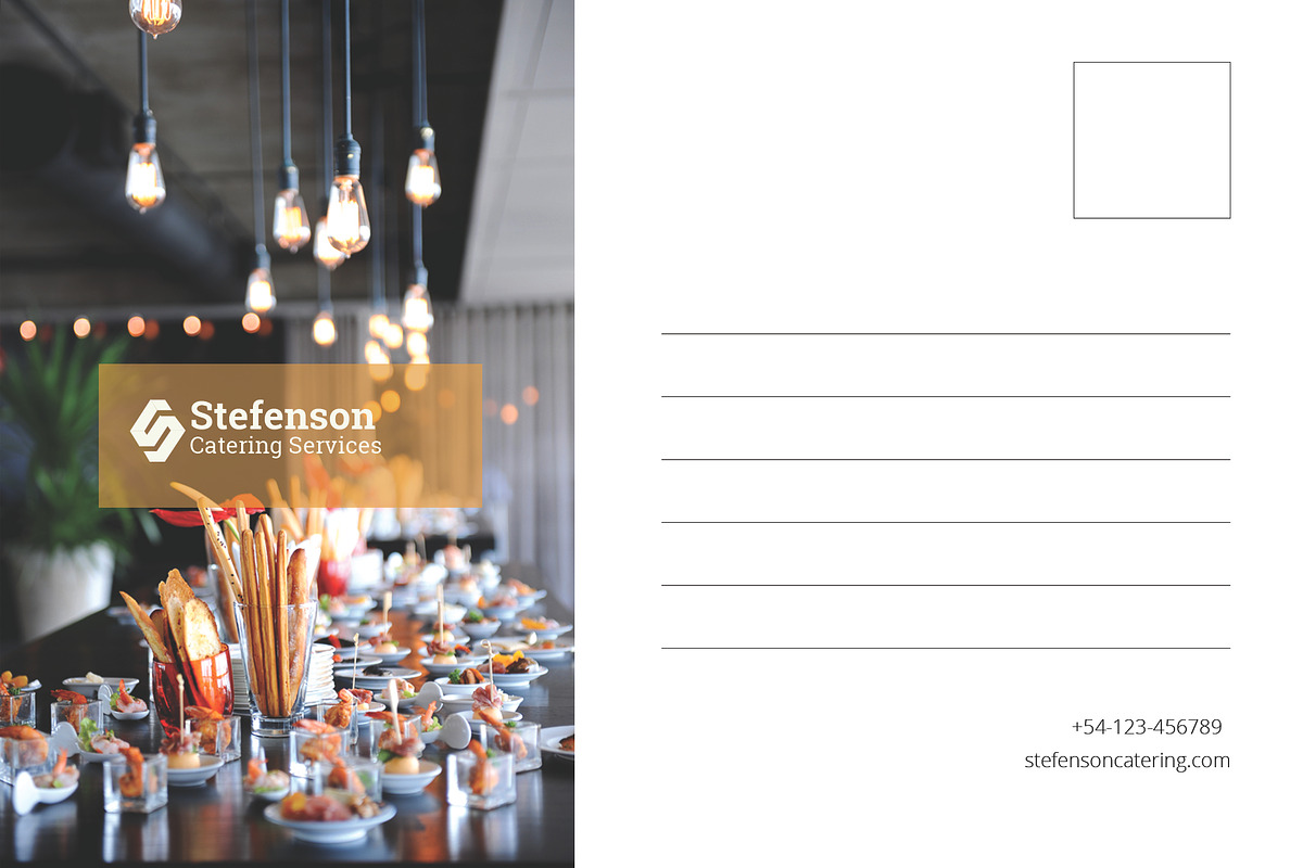 Catering Services Business Postcard, a Card Template by Nisha Droch (Photo 3 of 3)