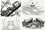 Snake Illustration Set, an Animal Illustration by DENIDigitalArtSudio (Thumbnail 1 of 8)