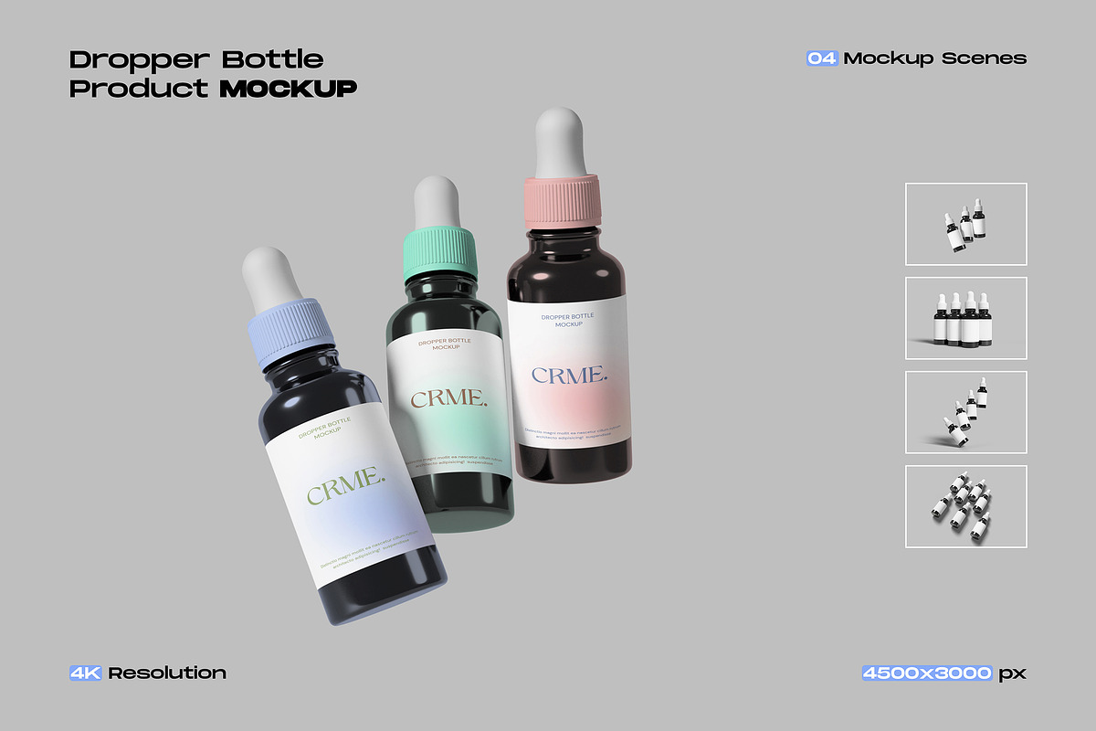 High Quality Dropper Bottle Mockup, a Packaging Mockup by My Code Std (Photo 1 of 6)