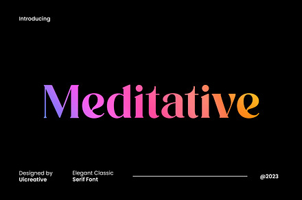 Meditative Elegant Clasic Serif Font, a Serif Font by UICreative