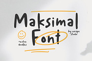 Maksimal Handwritten Font, a Sans Serif Font by Weape Studio (Thumbnail 1 of 11)