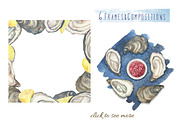 Wine&Oysters watercolor set, an Illustration by PS_patterns (Thumbnail 3 of 4)