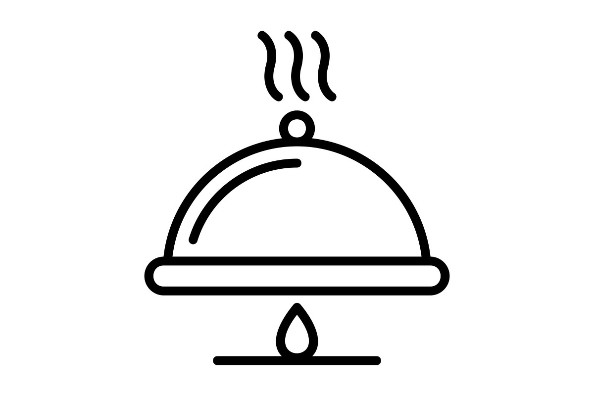 Dish Line Icon, an Icon by Pexelpy
