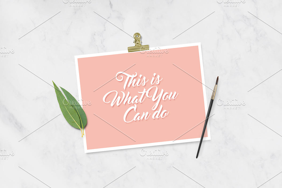 Mockup . Gold Paper Clip, a Print Template by tomodachi studio (Photo 5 of 6)