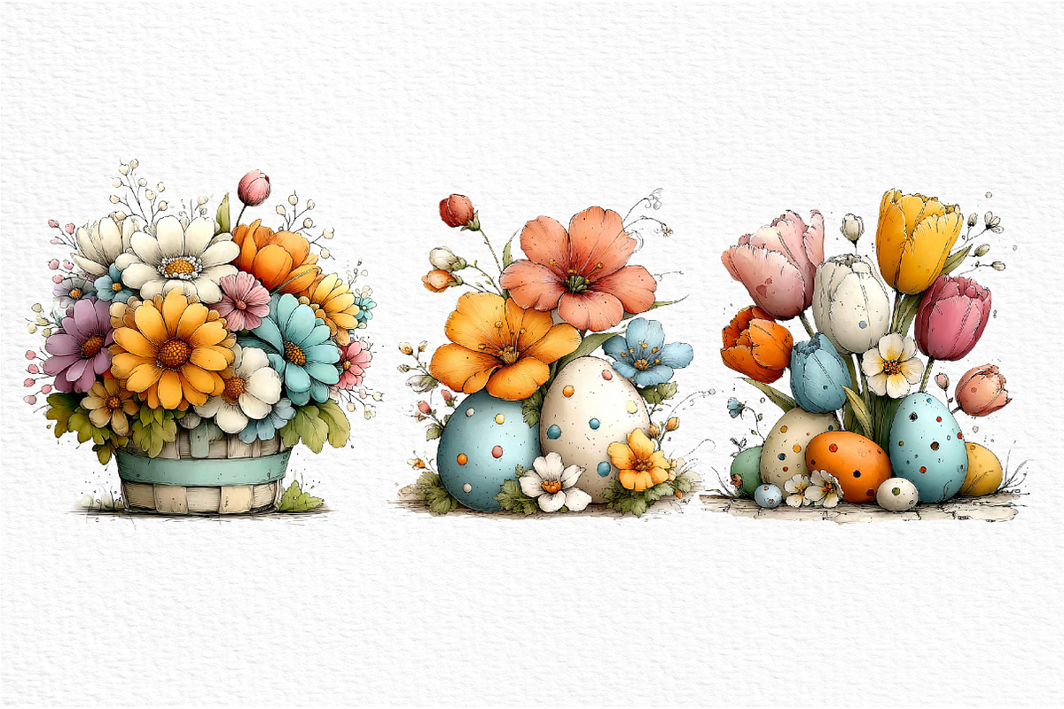 Spring Easter Watercolor Clipart, an Illustration by Craft Nest (Photo 11 of 11)