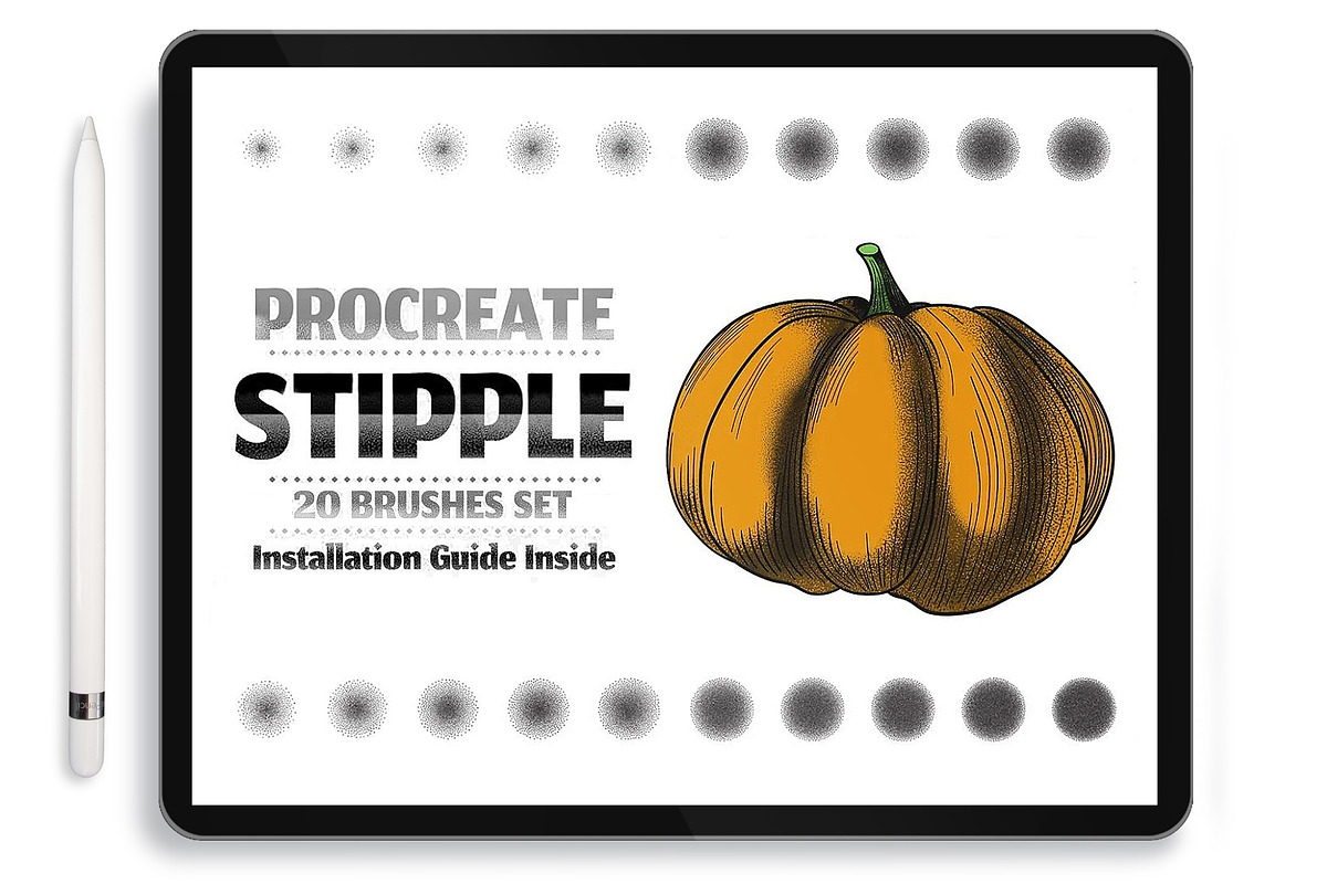 Stipple Brushes for Procreate, a Brush Add-On by RDShop (Photo 1 of 4)