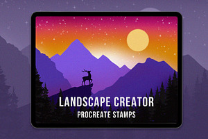 Procreate Landscape Creator set
