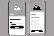 Mobile App Wireframe Template, a Wireframe Template by MightyDesign (Thumbnail 3 of 8)