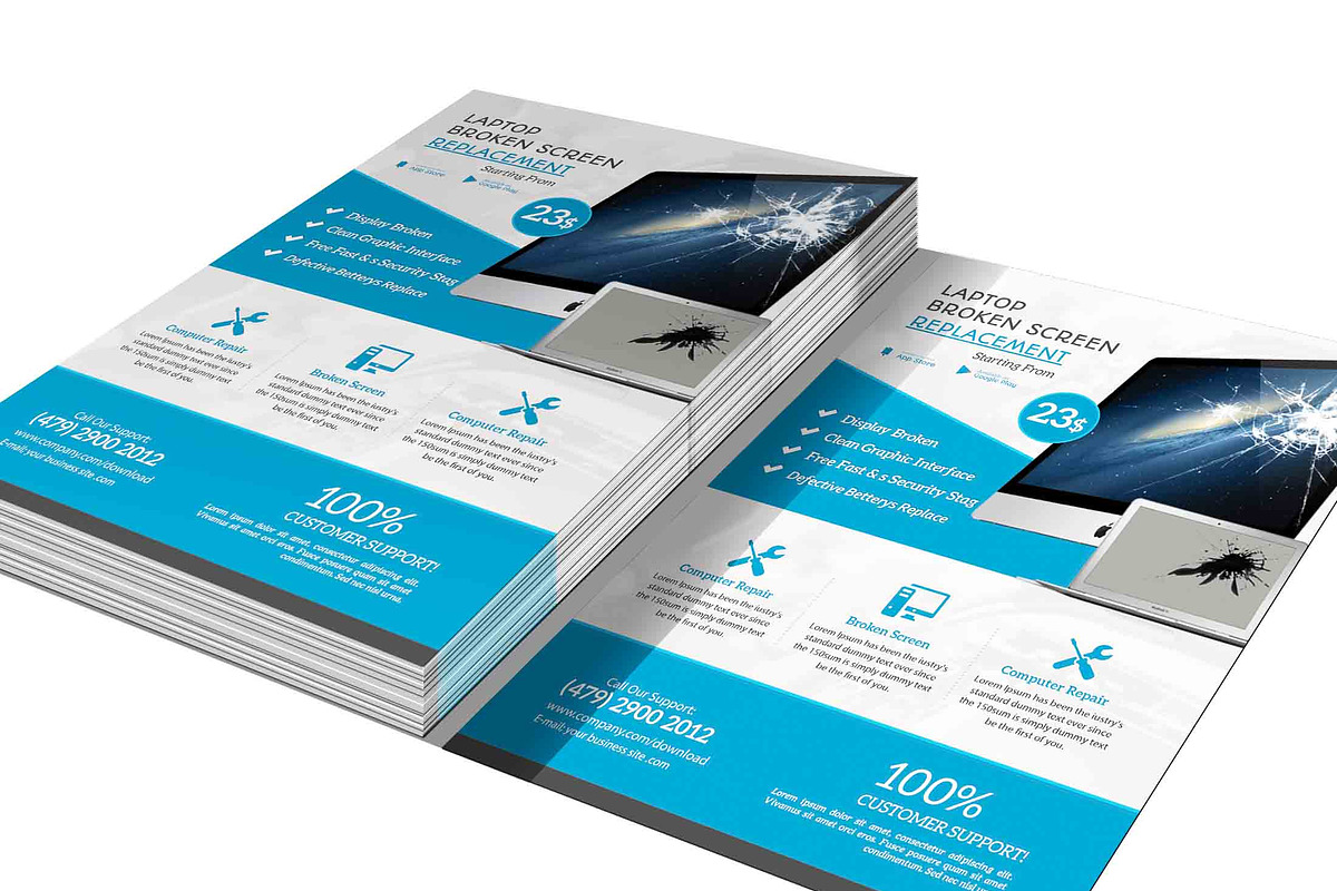 Computer & Mob Repairing Fyer, a Flyer Template by TheGraphicsWorld