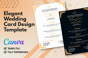 Elegant Wedding Card Design Template, an Invitation Template by MAS Studio