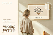 20 Frame Mockups with Person, a Household Mockup by Brandear Design (Thumbnail 5 of 13)