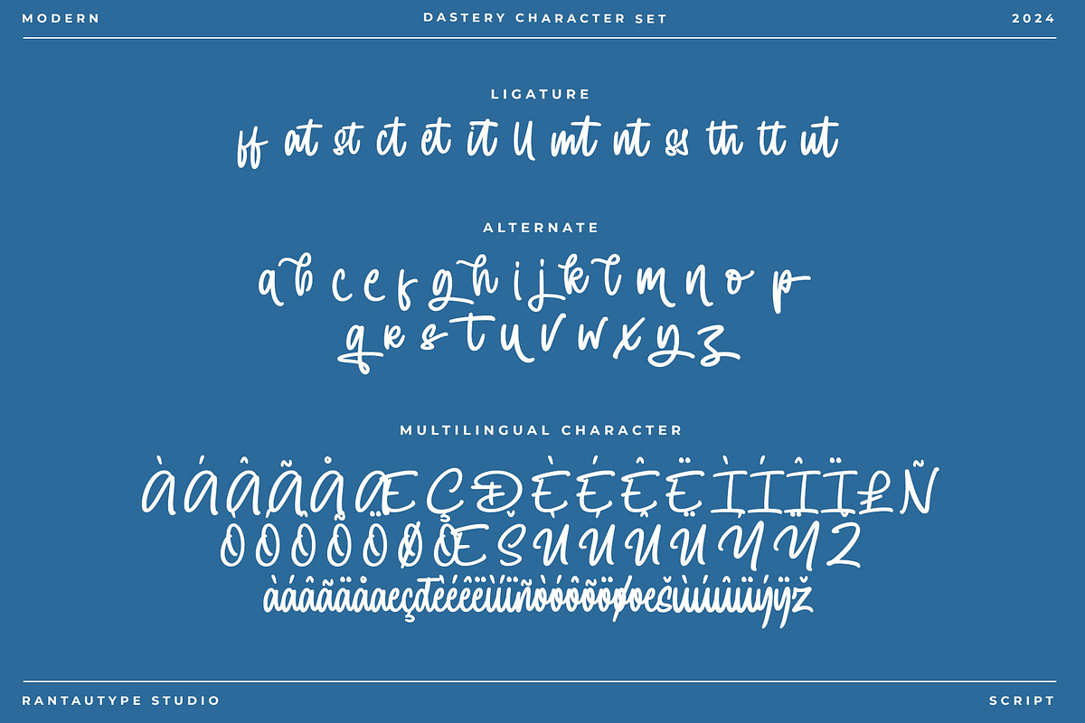 Dastery Modern Script Font, a Handwritten Font by RantautypeStudio (Photo 15 of 15)