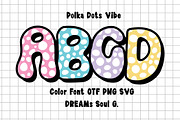 Polka Dots Vibe OTF PNG SVG, a Symbol Font by DREAMs Soul G. (Thumbnail 1 of 5)