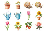 Cute Garden Clipart, an Illustration by Design Market (Thumbnail 3 of 3)