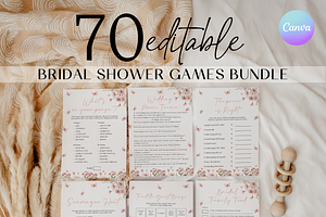 Butterfly Bridal Shower Game Bundle, an Invitation Template by Digital_Mind