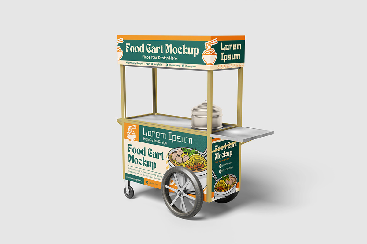 Street Food Cart Mockup, a Product Mockup by bimockup (Photo 3 of 6)