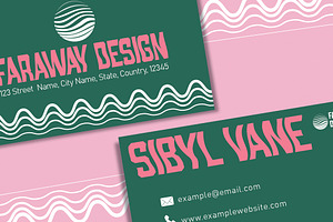 Green Abstract Business Card, a Business Card Template by wavebreak