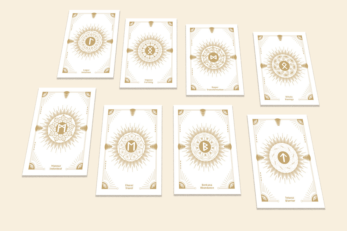 Runes Oracle Cards, an Illustration by Aleksandra Slowik