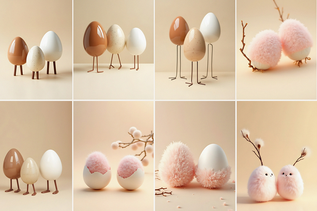 Eggventures: Minimal AI Easter Eggs, a Decorative Illustration by Preza Buro (Photo 6 of 6)
