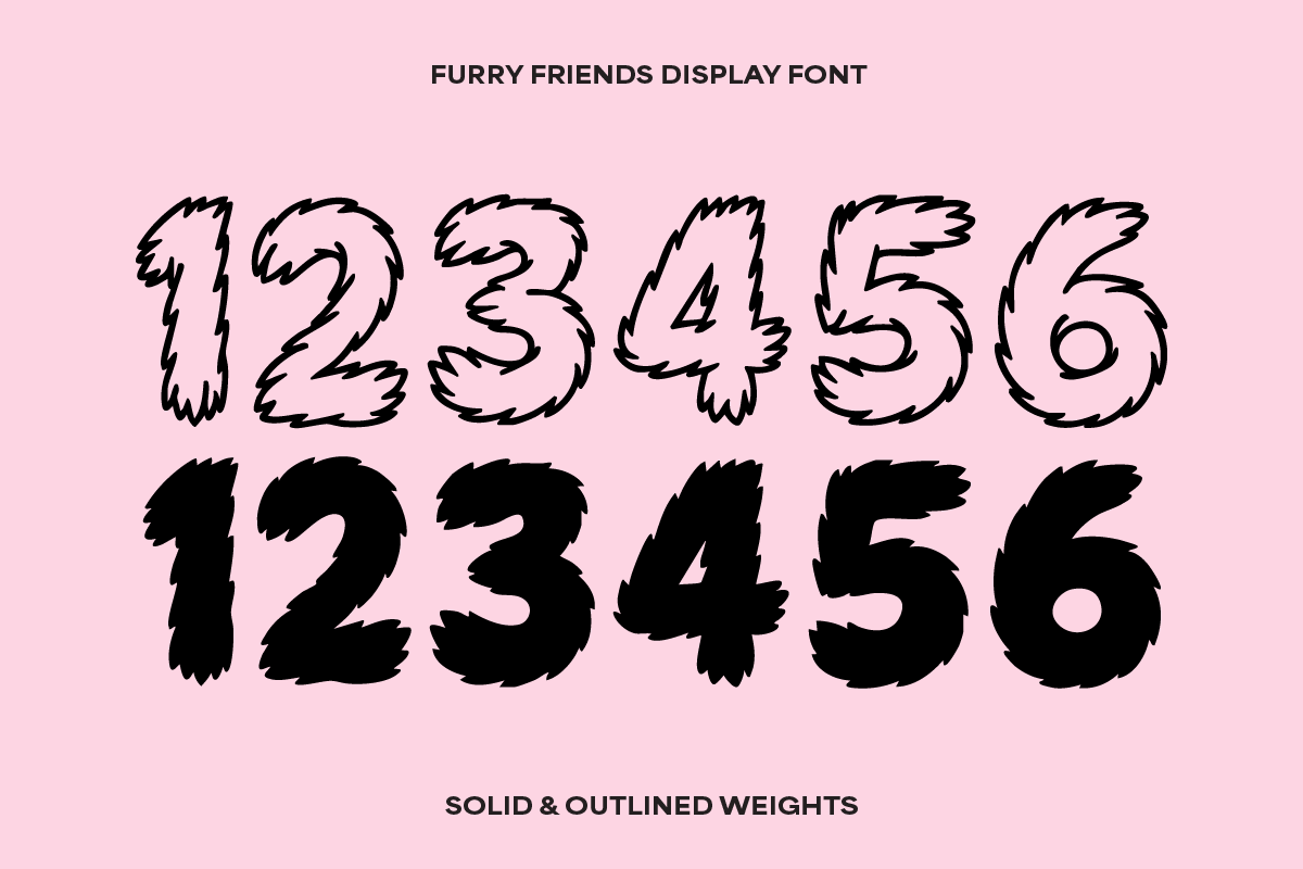 Furry Friends Cartoon Display Font, a Handwritten Font by Sarah Baker (Photo 3 of 8)