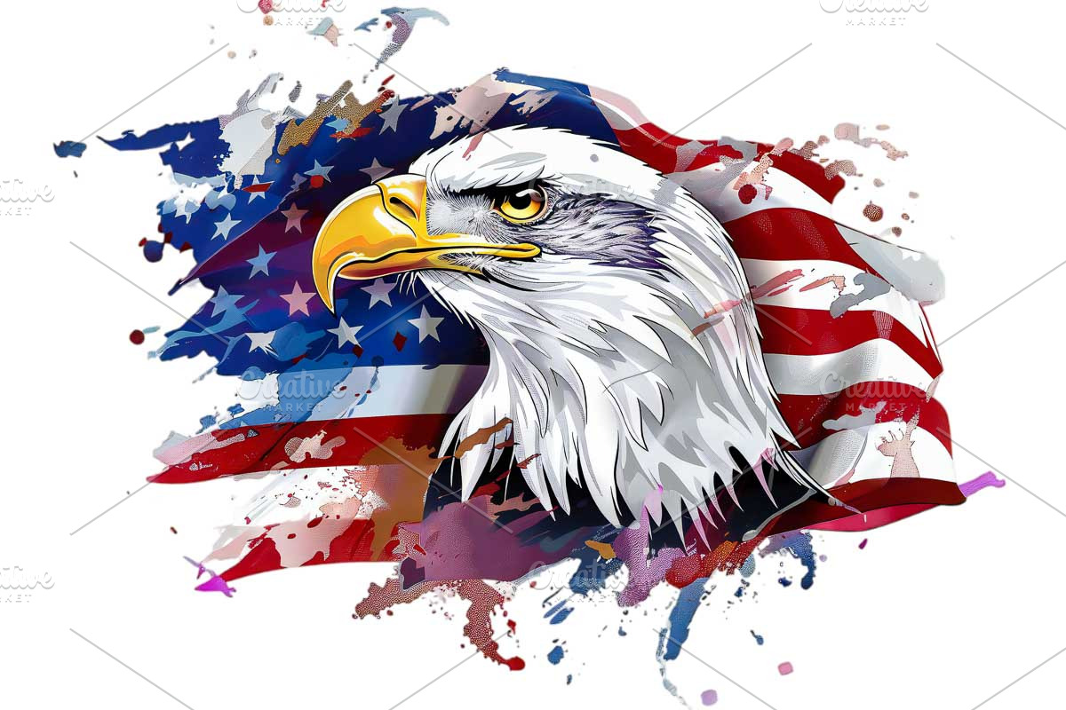 American Eagle Patriotic flag 4 July, a Graphic by VetalStock (Photo 3 of 11)