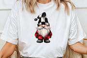 Kawaii Christmas Gnome Black Gnome, an Illustration by CraftArtStudio (Thumbnail 4 of 6)